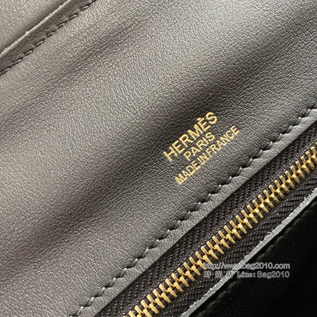 Hermes女包 愛馬仕kelly2424 黑色 金扣 Hermes休閒手提女包  tdh2145